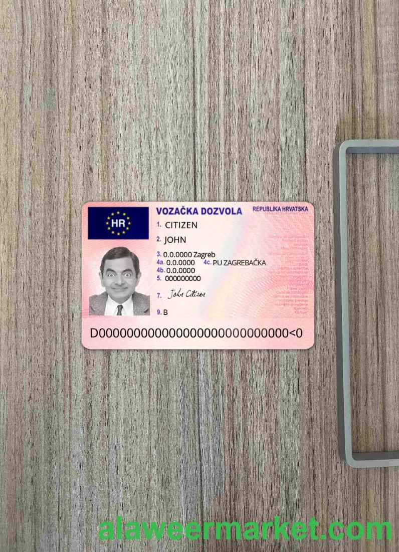 Croatia driving license photolook FRONT